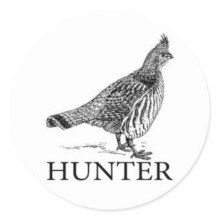 Grouse Hunter Classic Round Sticker