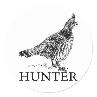 Grouse Hunter Classic Round Sticker