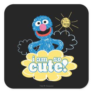 Grover Cute Square Sticker
