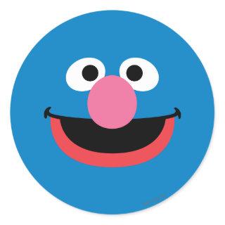 Grover Face Art Classic Round Sticker