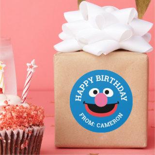 Grover Face Art | Happy Birthday Gift Tag