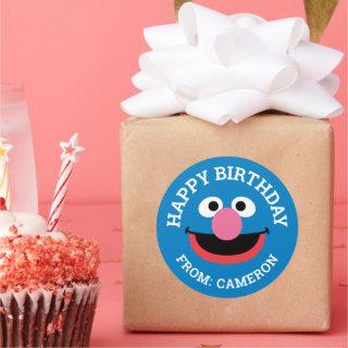 Grover Face Art | Happy Birthday Gift Tag