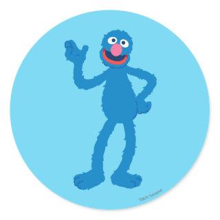 Grover Standing Classic Round Sticker