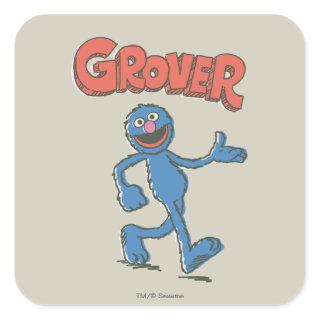 Grover Vintage Kids 2 Square Sticker