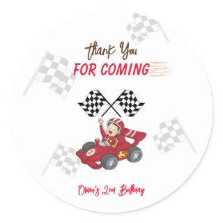 Growing up two fast 2nd Birthday  Classic Round Sticker