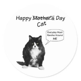 Grumpy Cat Mother's Day Round Stickers
