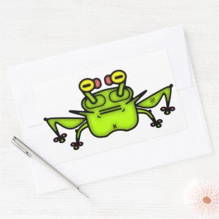Grumpy odd frog toad v3 rectangular sticker