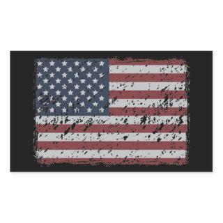 Grunge American Flag - Patriotic Stickers