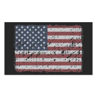 Grunge American Flag - Patriotic Stickers