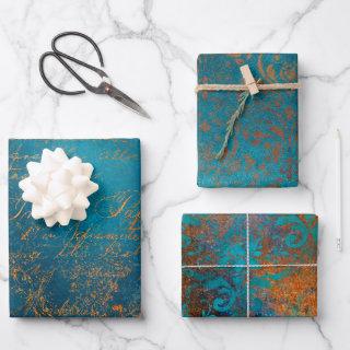 Grunge Copper Patina and Turquoise  Sheets