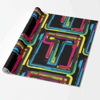 Grunge Letter T Bold Colorful Urban Typography