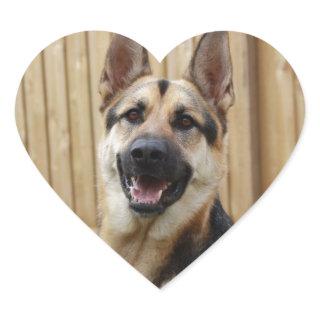 GSD Head Shot Heart Sticker