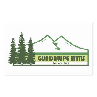 Guadalupe Mountains National Park Green Stripes Rectangular Sticker