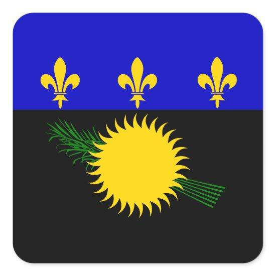 Guadeloupean Flag Square Sticker