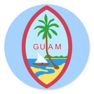 Guam Coat of Arms Classic Round Sticker