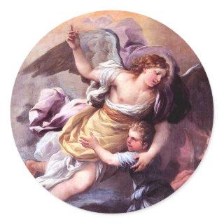 Guardian Angel Classic Round Sticker