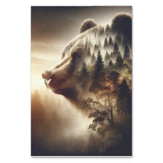 Guardian of the Forest Bear Decoupage Paper