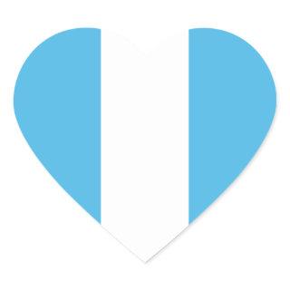 Guatemala Flag Heart Sticker