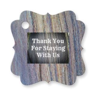 Guest Appreciation Rustic Woodgrain Thank You Favor Tags
