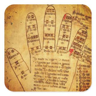 Guidonian Hand (late 15th century) Square Sticker