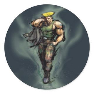 Guile With Jacket Classic Round Sticker