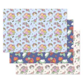 Guinea pig and flower patterns  sheets