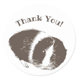 Guinea Pig Cavy Thank You  Classic Round Sticker