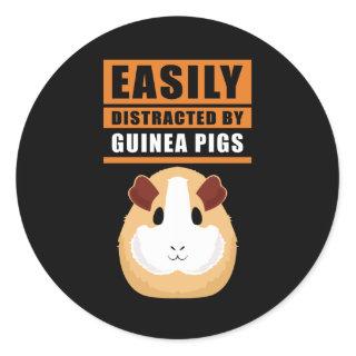 Guinea Pig | Easily Distracted By Guinea Pigs Classic Round Sticker