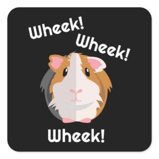 Guinea Pig Love Square Sticker