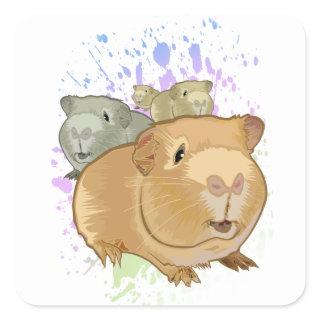 Guinea Pigs Square Sticker