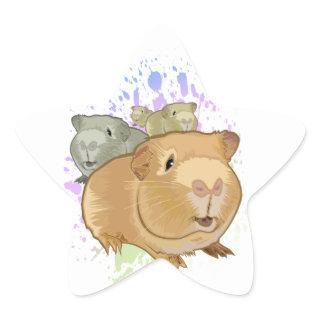 Guinea Pigs Star Sticker
