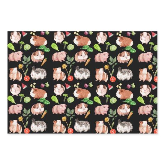 Guinea pigs   Flat Sheet Set of 3