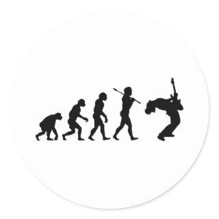 Guitar Player Classic Round Sticker