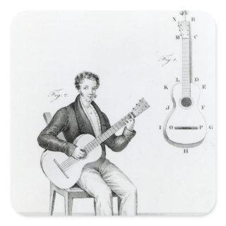 Guitar Square Sticker