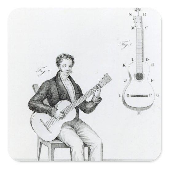 Guitar Square Sticker