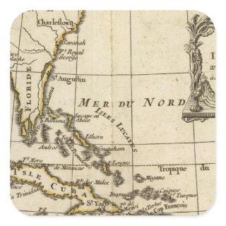 Gulf of Mexico, Caribbean Isles Square Sticker