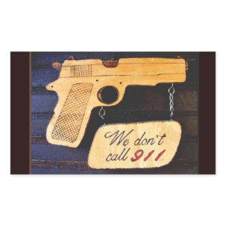 Gun Rectangular Sticker