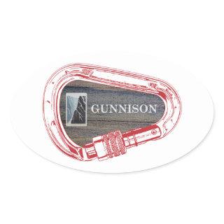 Gunnison Climbing Carabiner Oval Sticker