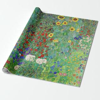Gustav Klimt Farm Garden With Sunflowers Painting