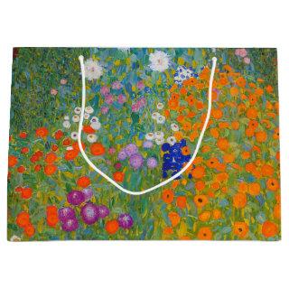 Gustav Klimt - Flower Garden Large Gift Bag