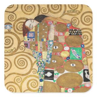 Gustav Klimt - Fulfillment, Stoclet Frieze Square Sticker