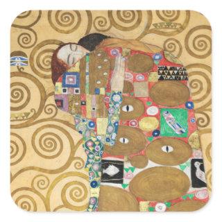 Gustav Klimt - Fulfillment, Stoclet Frieze Square Sticker