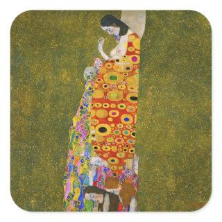 Gustav Klimt - Hope II Square Sticker