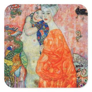 Gustav Klimt - Women Friends Square Sticker