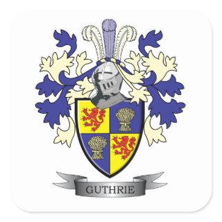 Guthrie Family Crest Coat of Arms Square Sticker