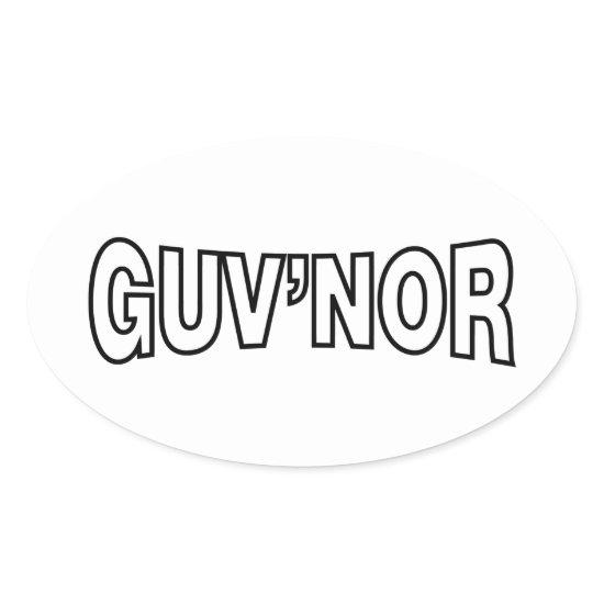 GUV'NOR OVAL STICKER