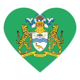 guyana emblem heart sticker