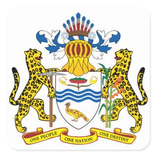 guyana emblem square sticker