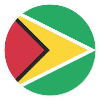 Guyana Flag Classic Round Sticker