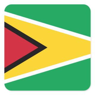 Guyana (Guyanese) Flag Square Sticker